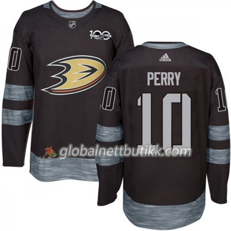 Anaheim Ducks Hockeydrakt Corey Perry 10 1917-2017 100th Anniversary Svart Adidas Authentic - Herre